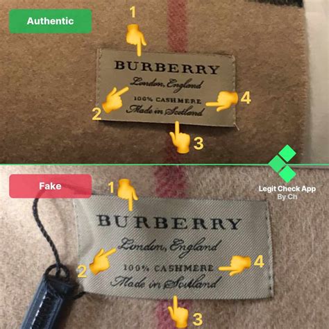 burberry tag real vs fake|authentic Burberry scarf tag.